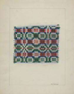 Handwoven Coverlet, c. 1937. Creator: William O. Fletcher.