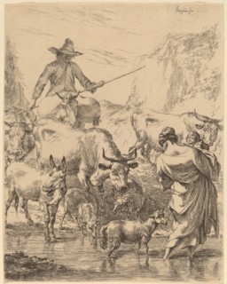 Herd Crossing the Brook. Creator: Nicolaes Berchem.