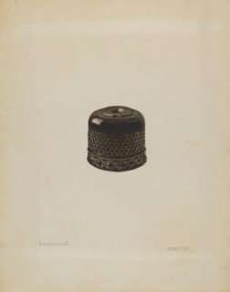 Inkwell, c. 1936. Creator: John Fisk.