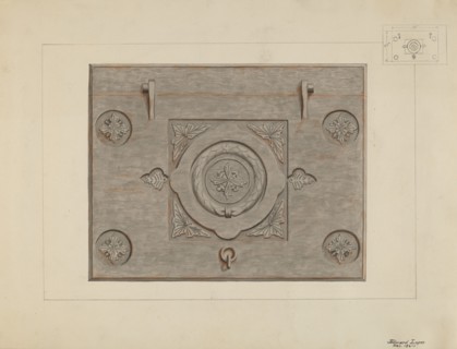 Iron Cellar Door, c. 1936. Creator: Edward L Loper.