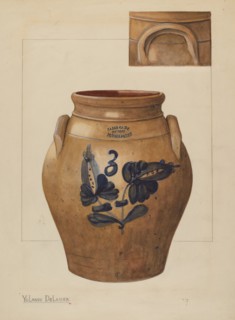 Jar, c. 1936. Creator: Yolande Delasser.