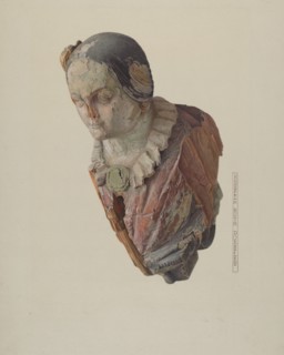 Jenny Lind Figurehead, c. 1938. Creator: Isabella Ruth Doerfler.