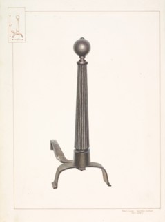 Large Andiron, c. 1937. Creator: Edward L Loper.