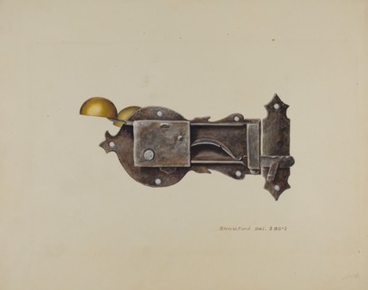 Lock, c. 1939. Creator: Samuel W. Ford.