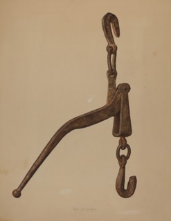 Log Load Tightener, 1939. Creator: Max Fernekes.
