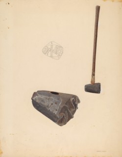 Log Marker, 1935/1942. Creator: Samuel Faigin.