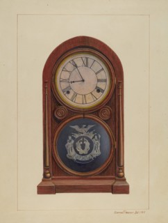Mantel Clock or Shelf Clock, c. 1938. Creator: Samuel Fineman.