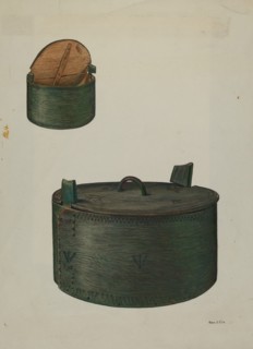 Pa. German Bride's Hat Box, c. 1940. Creator: George File.