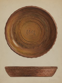 Pa. German Dish, c. 1937. Creator: Frank Fumagalli.