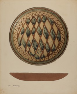 Pa. German Plate, 1937. Creator: Aaron Fastovsky.