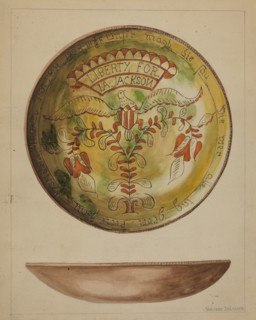 Pa. German Plate, c. 1937. Creator: Yolande Delasser.