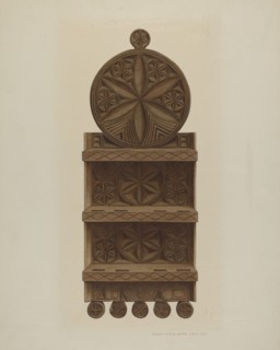 Pa. German Spoon Rack, c. 1942. Creator: William H Edwards.