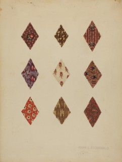Quilt Patches, c. 1937. Creator: Mary Fitzgerald.