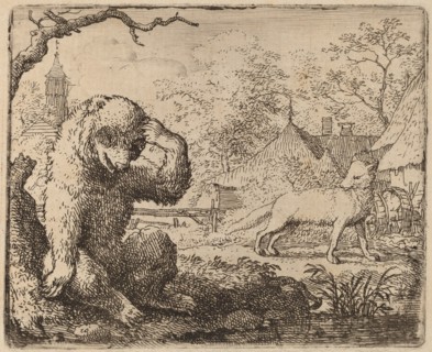 Reynard Mocks the Woeful Bear, probably c. 1645/1656. Creator: Allart van Everdingen.