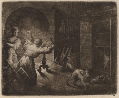 Reynard Steals a Capon from the Pastor, probably c. 1645/1656. Creator: Allart van Everdingen.