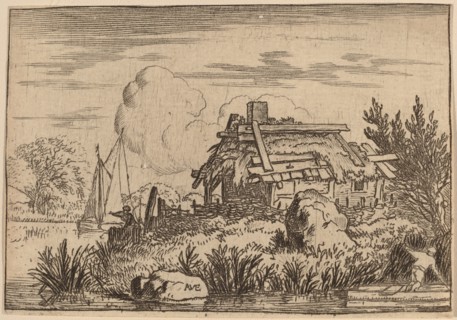 Ruined Cottage, Surrounded by Water, probably c. 1645/1656. Creator: Allart van Everdingen.
