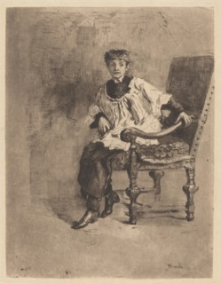 Seated Acolyte, c. 1872. Creator: Mose, Bianchi.