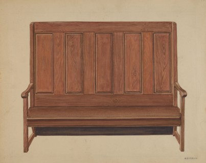 Settee, c. 1936. Creator: Harry Eisman.