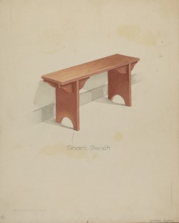 Shaker Short Bench, 1935/1942. Creator: Lawrence Foster.
