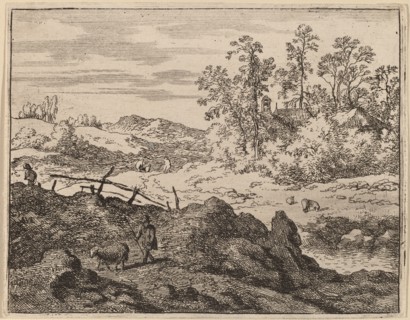 Shepherd with Lamb, probably c. 1645/1656. Creator: Allart van Everdingen.