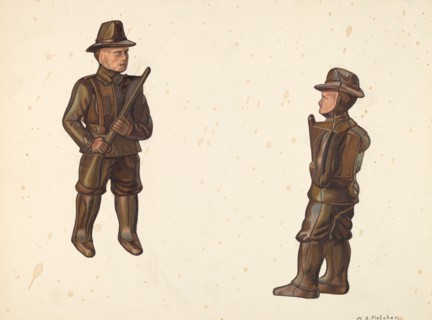 Soldier in Khaki Coin Bank, c. 1938. Creator: William O. Fletcher.