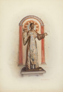 Statue of Santo (probably St. Dominic), 1941. Creator: Juanita Donahoo.