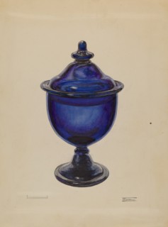 Sugar Bowl with Cover, c. 1936. Creator: Frank Fumagalli.
