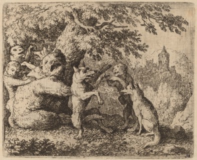 The Bear and the Wolf are Persecuted, probably c. 1645/1656. Creator: Allart van Everdingen.