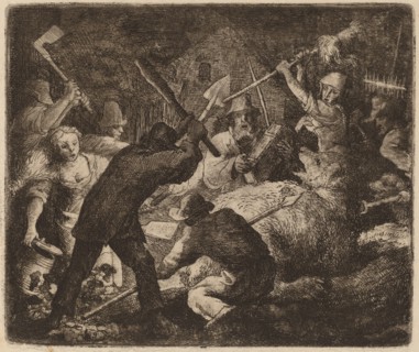 The Bear Assaulted by the Peasants, probably c. 1645/1656. Creator: Allart van Everdingen.