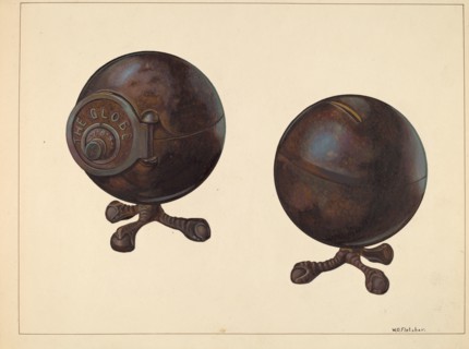 The Globe Coin Bank, c. 1938. Creator: William O. Fletcher.