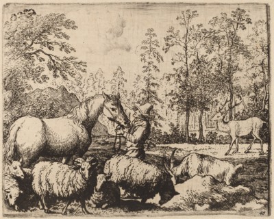 The Horse and the Stag, probably c. 1645/1656. Creator: Allart van Everdingen.