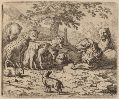 The Lion Seeks Advice, probably c. 1645/1656. Creator: Allart van Everdingen.