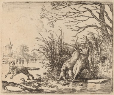 The Wolves on the Ice, probably c. 1645/1656. Creator: Allart van Everdingen.