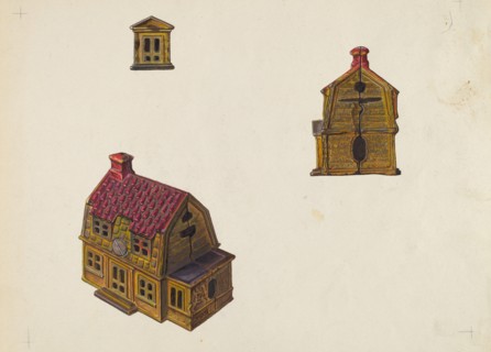 Tiled Roof House Bank, c. 1939. Creator: William O. Fletcher.