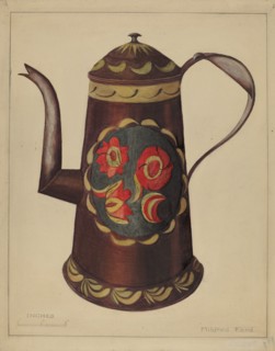 Toleware Coffee Pot, 1935/1942. Creator: Mildred Ford.