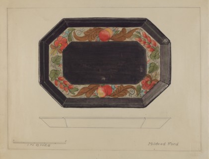Toleware Tray, 1935/1942. Creator: Mildred Ford.