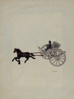 Trotter and Gig Iron Toy, c. 1939. Creator: George File.