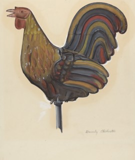 Weathercock, c. 1936. Creator: Beverly Chichester.