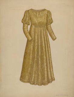 Wedding Dress, 1935/1942. Creator: Mary Fitzgerald.
