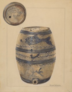 Wine Cask, c. 1936. Creator: Yolande Delasser.