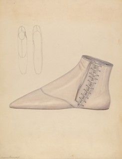 Woman's Shoe, c. 1937. Creator: Bessie Forman.