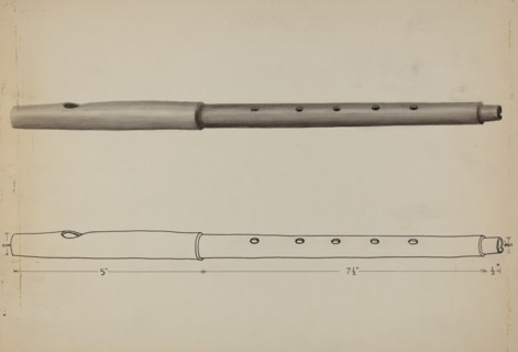 Wooden Fife, c. 1936. Creator: Edward L Loper.