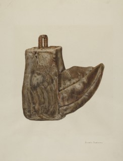 Wooden Stirrup, c. 1941. Creator: Juanita Donahoo.