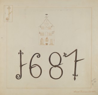Wrought Iron Numerals, c. 1937. Creator: Samuel Fineman.
