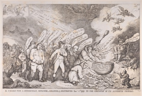 A Charm for a Democracy, Reviewed, Analysed, & Destroyed Jan 1 1799 to the Conf..., January 1, 1799. Creator: Henri Merke.