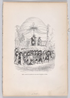 After, in came the body of guards armed with terrible stings from Scenes from the P..., ca. 1837-47. Creator: Andrew Best Leloir.