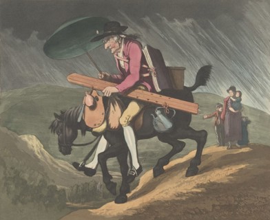 An Artist Travelling in Wales, February 10, 1799. Creator: Henri Merke.