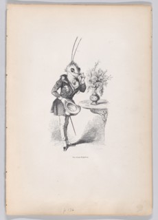 An Old Butterfly from Scenes from the Private and Public Life of Animals, ca. 1837-47. Creator: Jean Ignace Isidore Gerard.