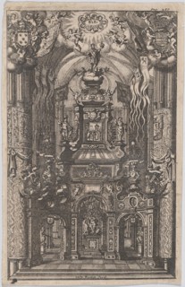 Catafalque for Ferdinand, from an unidentified book, ca. 1660-95. Creator: Gaspar Bouttats.