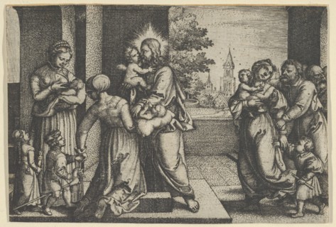 Christ and the Children. Creator: Georg Pencz.